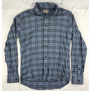 Faherty The Movement Casual Button Down Shirt Ponderosa Blue Plaid Size M Mens